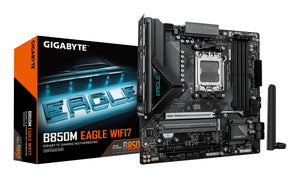 GIGABYTE B850M EAGLE WIFI7 Mainboard – AMD Ryzen 9000 Series CPUs, digitales 8+2+2-Phasen-VRM, bis zu 8200 MHz DDR5 (O.C