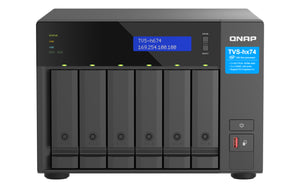 QNAP TVS-h674 NAS Tower Intel® Core™ i3 i3-12100 16 GB DDR4 0 TB QuTS hero Schwarz