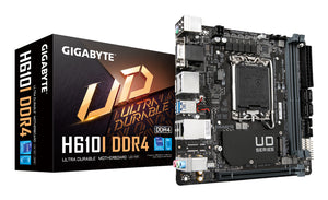 GIGABYTE H610I DDR4 Mainboard - Unterstützt Intel Core Prozessoren 14th CPUs, 4+1+1 Hybrid Digital VRM, up to 3200MHz DD