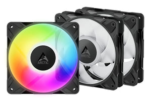 ARCTIC Freezer P12 Pro A-RGB - 3 Pack - 120 mm A-RGB PWM-Lüfter mit Kabelsplitter
