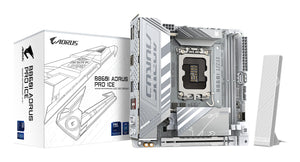 GIGABYTE B860I AORUS PRO ICE Mainboard - Intel Core Ultra CPUs, 8+1+2+1 Phasen VRM, bis zu 9200MHz DDR5, 1xPCIe 5.0 + 1x