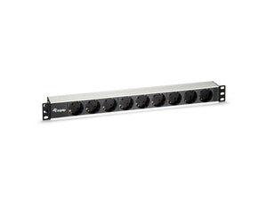 Equip 333292 Stromverteilereinheit (PDU) 9 AC-Ausgänge 1U Schwarz, Silber