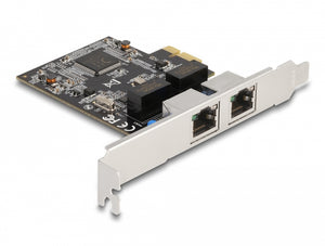 DeLOCK PCI Express x1 Karte auf 2 x RJ45 Gigabit LAN RTL8111