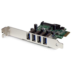 StarTech.com 4 Port PCI Express USB 3.0 (5 Gbit/s) SuperSpeed Schnittstellenkarte mit UASP - SATA intern