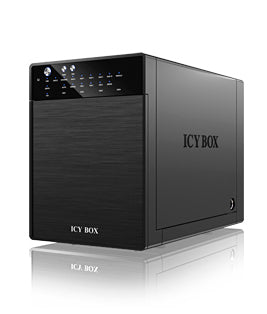 ICY BOX IB-RD3640SU3, RAID-Gehäuse für 4x 3,5" SATA HDD zu USB 3.2 Gen 1 + eSATA Host, EasySwap, RAID 0, 1, 3, 5, 10, sp