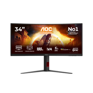 AOC G4 CU34G4CAP Computerbildschirm 86,4 cm (34") 3440 x 1440 Pixel UltraWide Quad HD LCD Schwarz, Rot