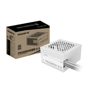 GIGABYTE P650SS ICE Netzteil - PCIe 5.0, 80 PLUS Silver, 120-mm-Lüfter, ATX 3.0 kompatibel, EU-Stecker
