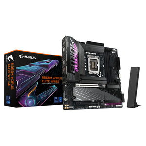 GIGABYTE B860M AORUS ELITE WIFI6E Mainboard - Intel Core Ultra CPUs, 12+1+2+1 Phasen VRM, bis zu 9200MHz DDR5, 1xPCIe 5.