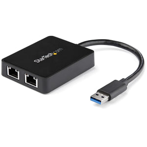 StarTech.com USB 3.0 auf Dual Gigabit Ethernet Adapter - USB 3.0 2x 10/100/1000Mbit/s Netzwerk Adapter NIC mit USB Port