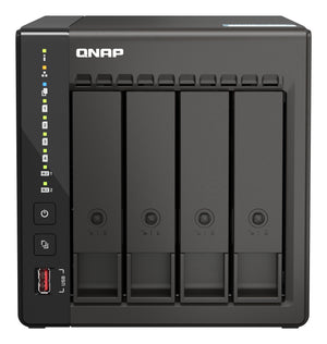 QNAP TS-453E NAS Tower Intel® Celeron® J6412 8 GB 0 TB QNAP QTS Schwarz