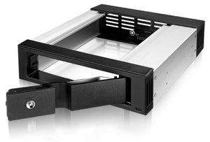 ICY BOX IB-158SSK-B, Wechselrahmen, 1x 3,5" SATA I/II/III oder SAS II HDD zu 1x SATA Host, EasySwap trägerlos, Stahl + P