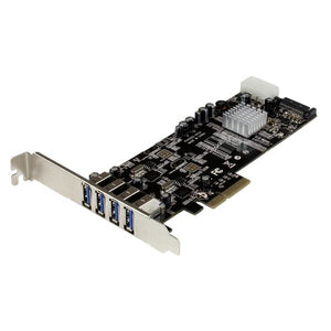StarTech.com 4 Port USB 3.0 (5 Gbit/s) SuperSpeed PCI Express Schnittstellenkarte mit 2 5Gb/s Kanälen und UASP