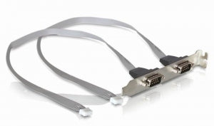 DeLOCK Slot bracket 2 x COM port (2 mm pitch) Serien-Kabel Silber DB-9