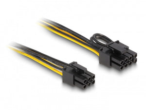 DeLOCK Stromkabel PCI Express 6 Pin Stecker zu PCI Express 6+2 Pin Stecker 50 cm