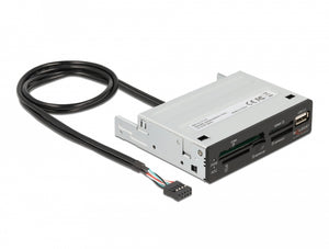 DeLOCK 3.5″ USB 2.0 Card Reader 5 Slot + 1 x USB 2.0 Typ-A Buchse