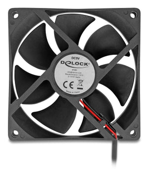 DeLOCK 67291 Computerkühlsystem Computergehäuse Ventilator 9,2 cm Schwarz 1 Stück(e)