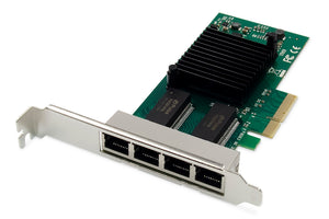 Digitus 4-Port Gigabit Ethernet Netzwerkkarte, RJ45, PCI Express, Intel I350