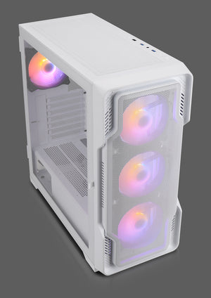 Nanoxia DS-9ARGB-W Computer-Gehäuse Midi Tower Weiß