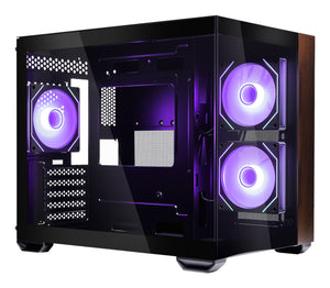 Cooler Master Elite 481 Wood Mini Tower Schwarz