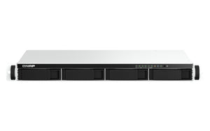 QNAP TS-464eU NAS Rack (1U) Intel® Celeron® N5095 8 GB DDR4 0 TB QNAP Turbo System Aluminium, Schwarz