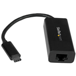 StarTech.com USB-C auf Gigabit Ethernet Adapter - Schwarz - Thunderbolt 3 kompatibel - Windows & Mac - RJ45 LAN Netzwerk