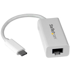 StarTech.com USB-C auf Gigabit Ethernet Adapter - Weiß - Thunderbolt 3 kompatibel - Windows & Mac - RJ45 LAN Netzwerkkon