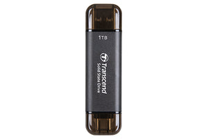 Transcend ESD310C Thunderbolt-Technologie 1 TB USB Typ-A auf USB Typ-C USB 3.2 Gen 2x2 Schwarz