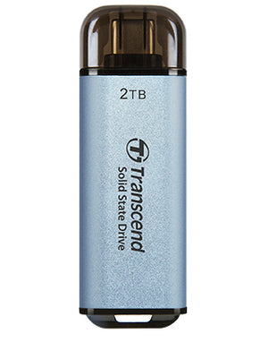 Transcend ESD300 Thunderbolt-Technologie 2 TB USB Typ-A auf USB Typ-C USB 3.2 Gen 2x2 Blau