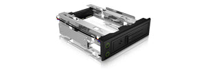 ICY BOX IB-166SSK-B, Wechselrahmen, 1x 3,5" SATA I/II/III oder SAS II HDD zu 1x SATA Host, EasySwap trägerlos, Stahl + P