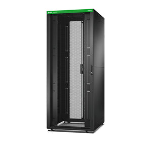 APC Easy Rack 800mm/42HE/1000mm mit Dach, Seitenwand, Rollen, Füßen und 4 Halterungen, ohne Boden, schwarz