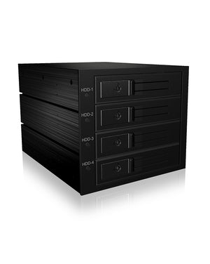 ICY BOX IB-564SSK, Backplane, 4x 3,5" SAS/SATA (I/II/III) HDD in 3x 5,25" Einschübe, Hot Swap, trägerloser HDD Einbau, L