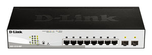 D-Link DGS-1210-08P Managed L2 Gigabit Ethernet (10/100/1000) Power over Ethernet (PoE) Schwarz