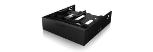 ICY BOX IB-5251, Festplatteneinbaurahmen, 2x 2,5" + 1x 3,5" HDD/SSDs in einem 5,25" Einbauschacht, mit Frontblende