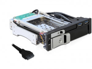DeLOCK 47209 Hard Drive Backplane 13,3 cm (5.25") I/O ports panel Schwarz