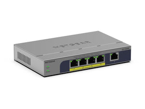 NETGEAR GS105PP Unmanaged Gigabit Ethernet (10/100/1000) Power over Ethernet (PoE) Desktop-/Wandmontage Grau