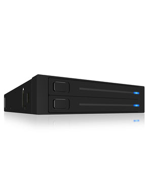 ICY BOX IB-2226StS, 2bay 2.5" SATA Mobile Rack, 2x 2,5" SATA HDD to 2 SATA Host, black, optional 3cm blower