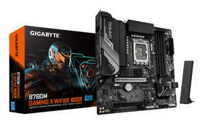 GIGABYTE B760M GAMING X WIFI6E GEN5 Mainboard – Unterstützt Intel Core Prozessoren der 14. Generation, 8+1+1 Phasen VRM,