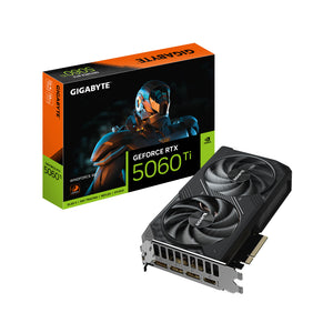 GIGABYTE GeForce RTX 5060 Ti WINDFORCE 8G Grafikkarte – 8 GB GDDR7, 128 Bit, PCI-E 5.0, 2572 MHz Kernfrequenz, 3 x Displ