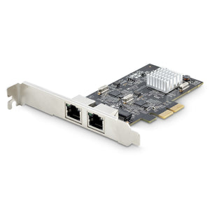 StarTech.com 2-Port 2.5 Gbit PCIe Netzwerkkarte, Intel I225-V, Dual-Port Computer LAN Karte, Multi-Gigabit NIC, PCI Expr