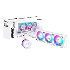 GIGABYTE AORUS WATERFORCE X II 360 ICE AIO Flüssigkeits-CPU-Kühler - 3x120mm ARGB-Lüfter, Vollfarb-LCD, DAISY-CHAIN, kom