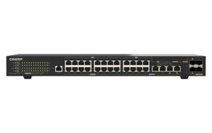 QNAP QSW-M2130P-2C2S26T Netzwerk-Switch Managed L2 2.5G Ethernet (100/1000/2500) Power over Ethernet (PoE) 1U Schwarz
