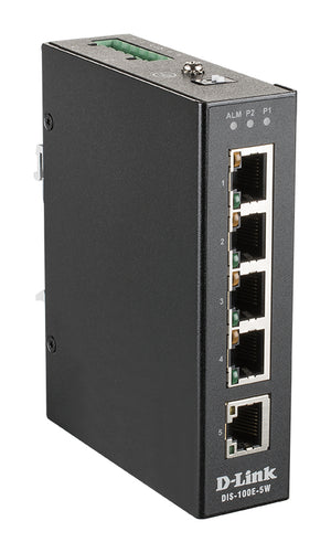 D-Link DIS-100E-5W Netzwerk-Switch Unmanaged L2 Fast Ethernet (10/100) Schwarz