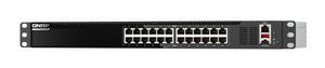 QNAP QSW-M3224-24T Netzwerk-Switch Managed L3 10G Ethernet (100/1000/10000) 1U Schwarz, Silber
