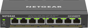 NETGEAR GS308EPP Managed L2/L3 Gigabit Ethernet (10/100/1000) Power over Ethernet (PoE) Schwarz