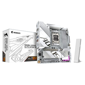 GIGABYTE B850M AORUS ELITE WIFI6E ICE Motherboard - AMD Ryzen 9000 Series CPUs, 12+2+1 Phasen Digital VRM, bis zu 8200MH