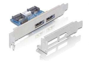 DeLOCK Slot bracket 2x eSATAp 5V/12V Schnittstellenkarte/Adapter