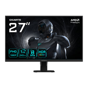 GIGABYTE GS27F2 27" FHD Gaming Monitor - 1920 x 1080, 240Hz, 1ms, 300 cd/m², FreeSync, HDR ready, HDMI 2.0, Displayport