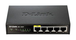 D-Link DES-1005P Unmanaged L2 Fast Ethernet (10/100) Power over Ethernet (PoE) Schwarz