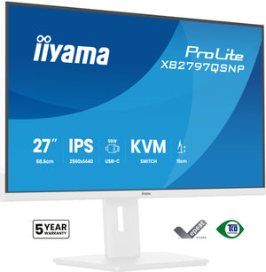 iiyama ProLite XB2797QSNP-W1 Computerbildschirm 68,6 cm (27") 2560 x 1440 Pixel Quad HD LCD Weiß