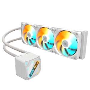 GIGABYTE GAMING 360 ICE Flüssigkeitskühler für CPU - 3x120 mm ARGB-Lüfter, Schiebe-Verriegelungsmechanismus, DAISY-CHAIN